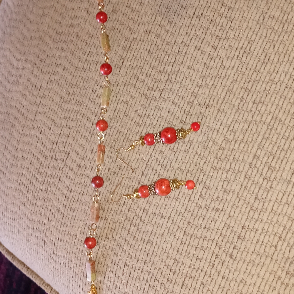 Custom made bracelet & earrings